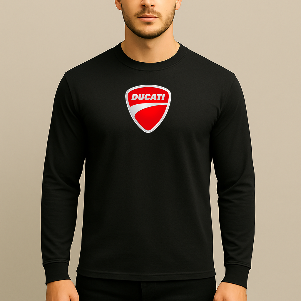 Men’s Ducati Motorcycle Long Sleeve T-Shirt